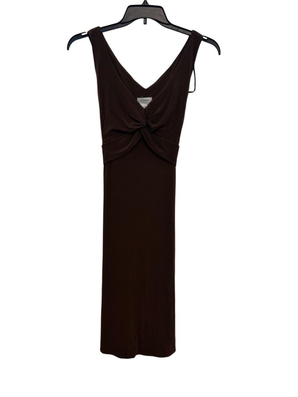 K & Company Brown Sleeveless Knot-Front Dress Size 14